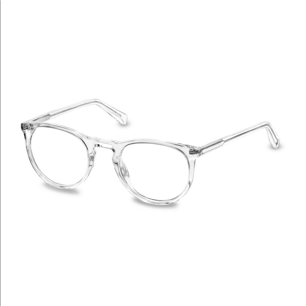 Warby Parker “Haskell” frames in Crystal